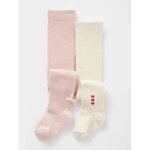 Lot de 2 paires de collants dtails fantaisie bb fille rose poudr