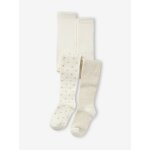 Lot de 2 paires de collants iriss fille assortis