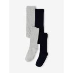 Lot 2 paires de collants en maille fantaisie fille marine