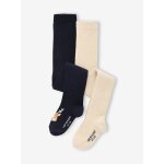 Lot de 2 paires de collants nol bb fille marine