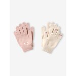 Lot 2 paires de gants magiques fille beige chin�