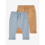 Lot de 2 pantalons b�b� en molleton taupe