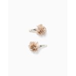 Lot de 2 pinces � cheveux avec fleurs 3d beige