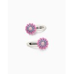 Lot de 2 pinces � cheveux avec fleurs au crochet blanc