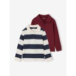 Lot de 2 polos gar�on manches longues marine