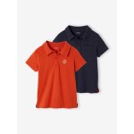 Lot de 2 polos gar�on unis manches courtes orange