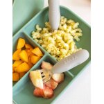 Lot de 2 pr� - couverts d'apprentissage 2e �ge en inox et silicone velvet grey