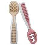Lot de 2 pr� - cuill�res multi - coloured