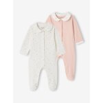 Lot 2 pyjamas b�b� coton bio rose