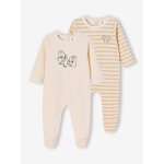 Lot de 2 pyjamas b�b� disney tic et tac beige