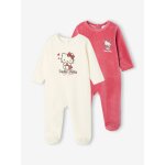 Lot de 2 pyjamas b�b� hello kitty framboise