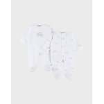 Lot de 2 pyjamas b�b� jersey beige