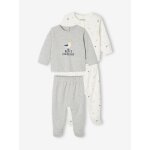 Lot de 2 pyjamas bb 2 pices gris chin