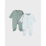 Lot de 2 pyjamas b�b� velours vert