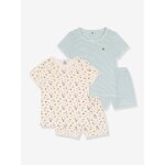 Lot 2 pyjamas coton imprim� petit bateau blanc