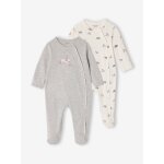Lot de 2 pyjamas dors - bien b�b� naissance gris chin�