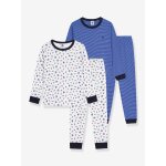 Lot de 2 pyjamas enfant en coton imprim� bleu
