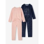 Lot de 2 pyjamas fille long rose poudr�