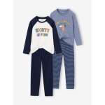 Lot de 2 pyjamas gar�on bleu gris�