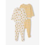 Lot 2 pyjamas gar�on coton bio jaune