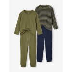 Lot 2 pyjamas en ctes garon kaki
