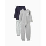 Lot de 2 pyjamas longs en coton avec imprim�s voitures multicolore