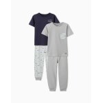 Lot de 2 pyjamas � manches courtes en coton avec imprim�s voitures multicolore