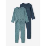 Lot de 2 pyjamas ours garon en maille ctele vert meraude