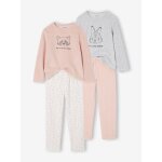 Lot de 2 pyjamas velours animaux fille gris chin