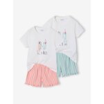 Lot de 2 pyjashort fille �cru