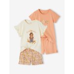Lot de 2 pyjashorts fille en maille ctele cru