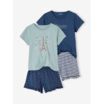 Lot de 2 pyjashorts fille marine
