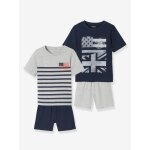 Lot de 2 pyjashorts garon assortis flags basics lot encre