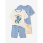 Lot de 2 pyjashorts garçon gorille bleu grisé Lot de 2 pyjashorts garçon gorille bleu grisé