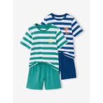 Lot 2 pyjashorts � rayures bleu