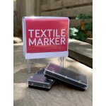 Lot de 2 recharges d'encre pour tampon textile et papier s blanc clair uni