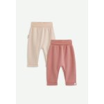 Lot de 2 sarouels b�b� en molleton ultra chaud rose