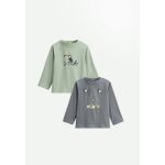 Lot de 2 t - shirts b�b� manches longues boavista kaki