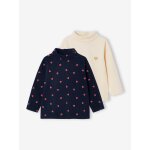 Lot de 2 t - shirts col roulé bébé marine Lot de 2 t - shirts col roulé bébé marine