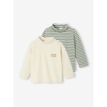 Lot de 2 t - shirts col roul vanille