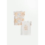 Lot de 2 t - shirts enfant manches courtes praline peche