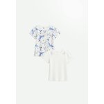 Lot de 2 t - shirts enfant manches courtes tiana ecru