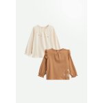 Lot de 2 t - shirts enfant manches longues chincha camel