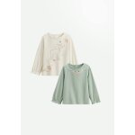 Lot de 2 t - shirts enfant manches longues lison vert