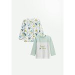 Lot de 2 t - shirts enfant manches longues oscar bleu Lot de 2 t - shirts enfant manches longues oscar bleu