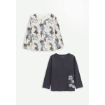 Lot de 2 t - shirts enfant manches longues tonga bleu