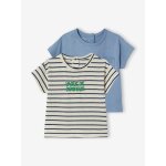 Lot 2 t - shirts manches courtes b�b� bleu ciel