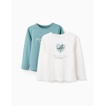 Lot de 2 t - shirts  manches longues abstract blanc