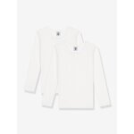 Lot 2 t - shirts manches longues blanc