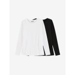 Lot de 2 t - shirts manches longues grossesse lot blanc / noir